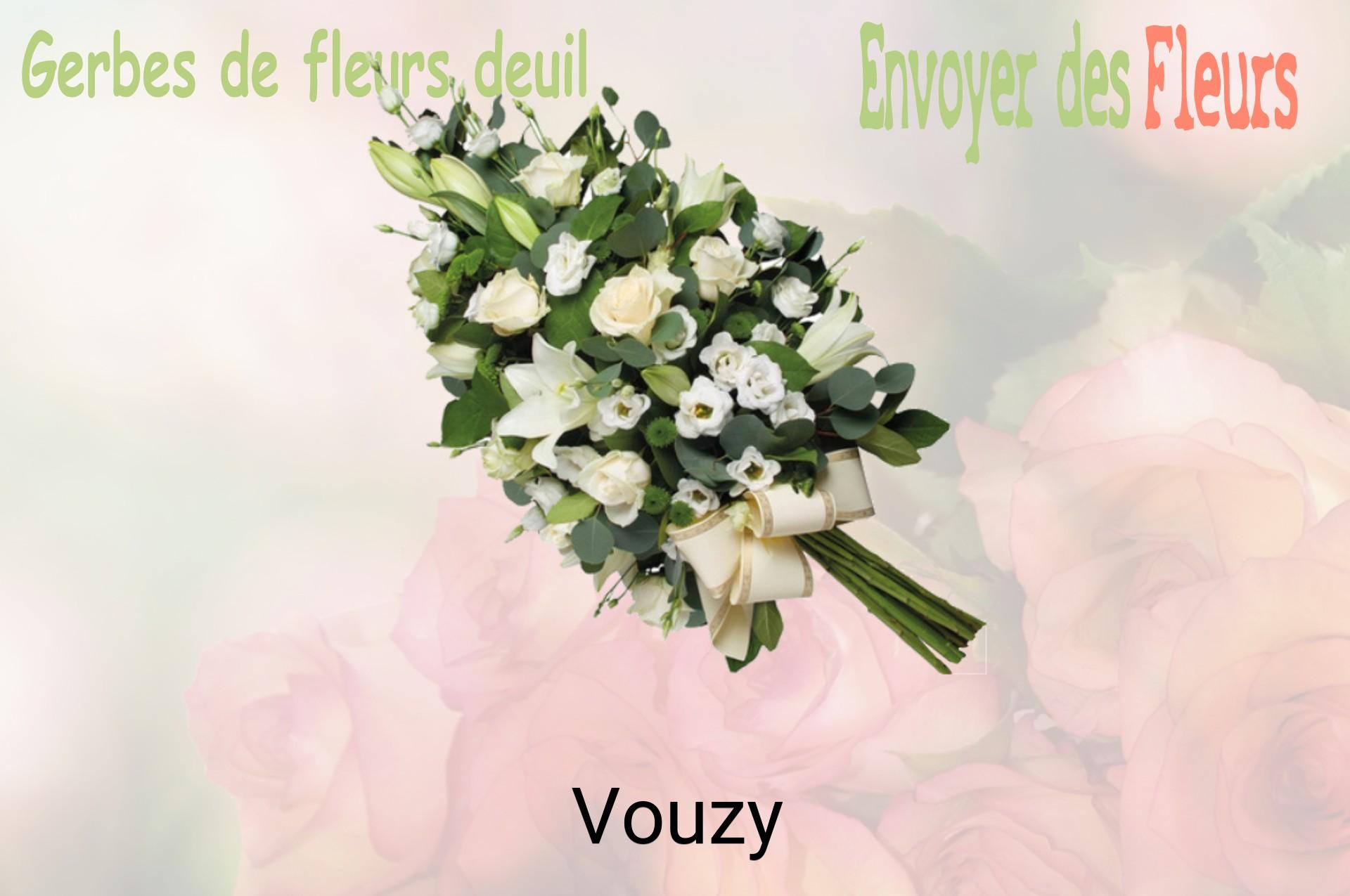 Gerbe de fleurs de deuil livrée à Vouzy